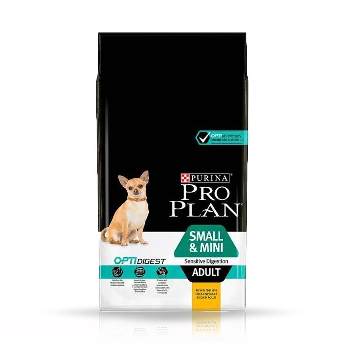 Karmy suche dla psa - Pro Plan Small & Mini Adult OptiDigest z kurczakiem
