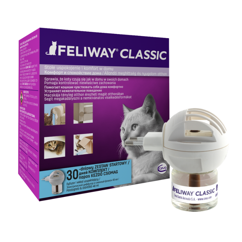 Suplementy - Feliway Classic - kocie feromony dyfuzor + wkład uzupełniający 48ml