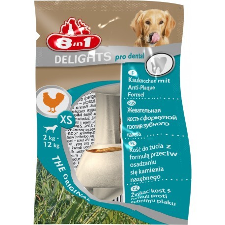 8in1 Dental Delights Bones kość wiązana XS Przysmaki dla psa - 8in1 Dental Delights Bones kość wiązana XS