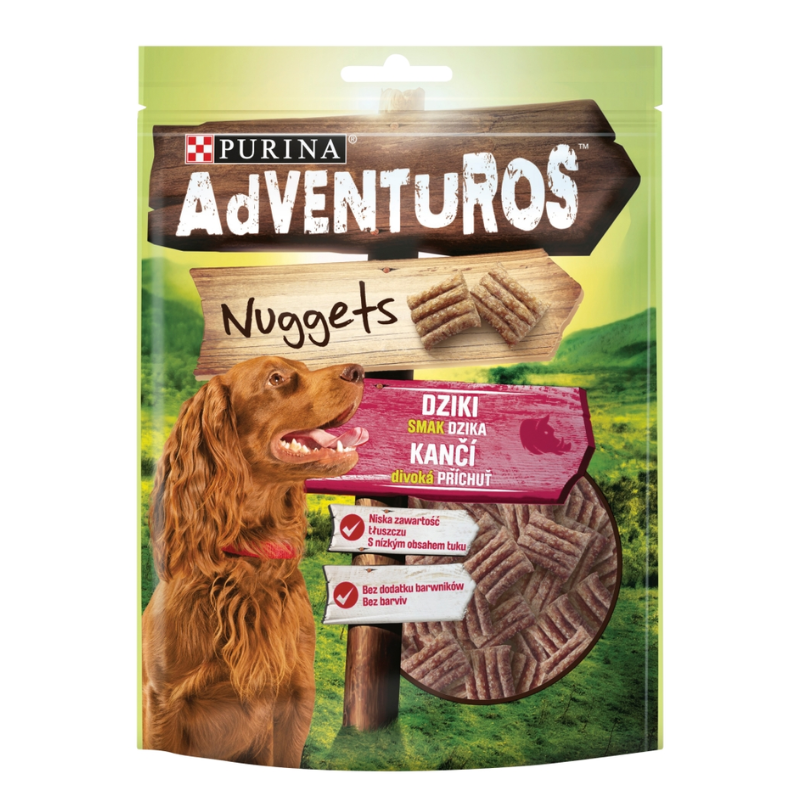 Przysmaki dla psa - Purina Adventuros nuggets o smaku dzika 90g