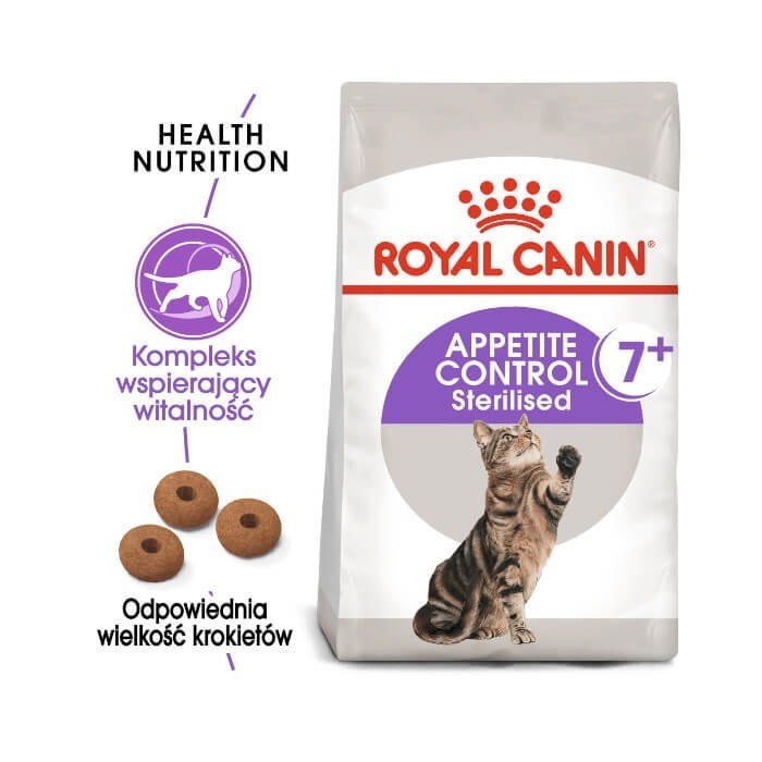 Karmy suche dla kota - Royal Canin Sterilised Appetite Control 7+ FHN