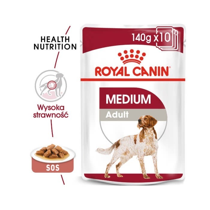 Karmy mokre dla psa - Royal Canin Medium Adult karma mokra w sosie dla psów dorosłych ras średnich