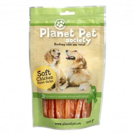 Przysmaki dla psa - Planet Pet Pies miękkie paski kurczaka 100g