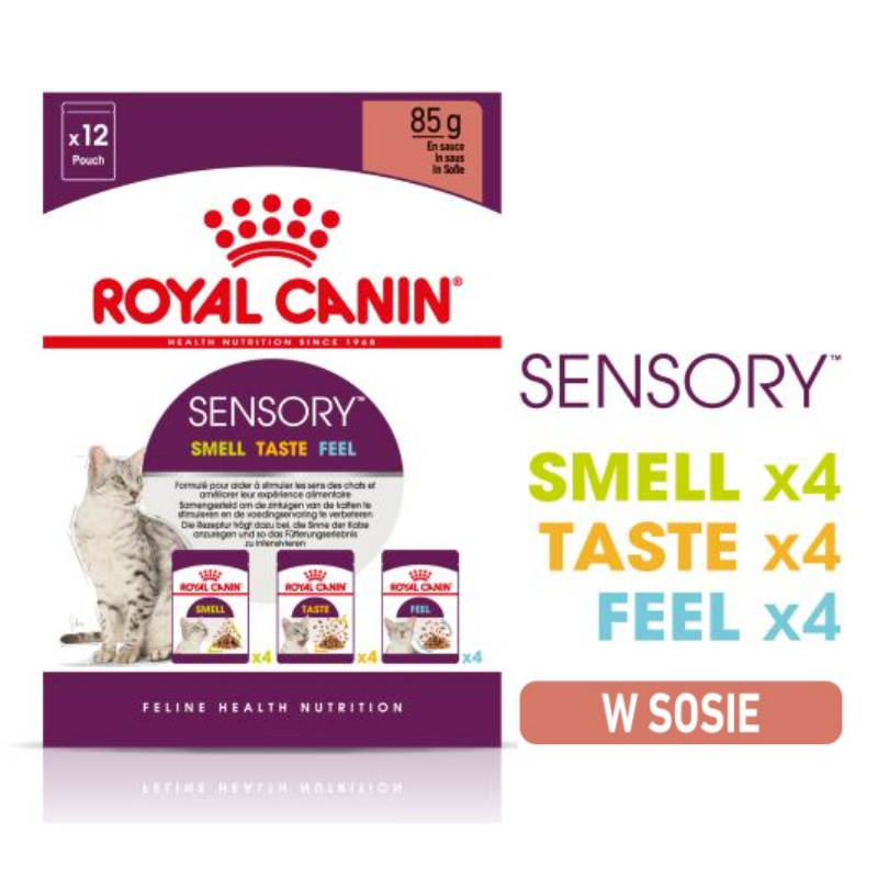 Karmy mokre dla kota - Royal Canin FHN Sensory w sosie Mix 85g x 12 (multipak)