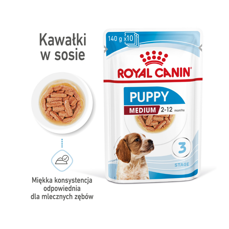 Karmy mokre dla psa - Royal Canin Medium Puppy 140g