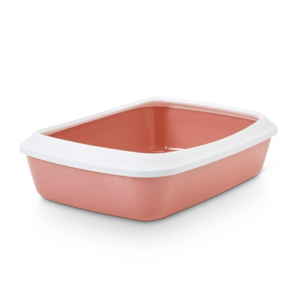 Kuwety, łopatki dla kota - Savic Kuweta Iriz z rantem różowa 42x31,5x12,5cm