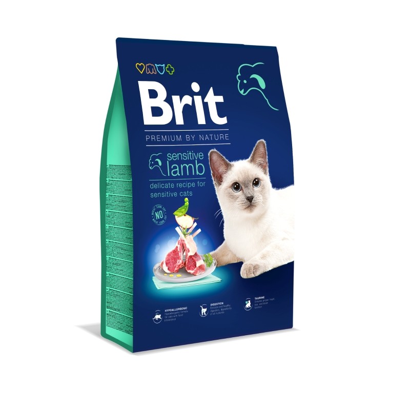 Karmy suche dla kota - Brit Premium Cat Sensitive Lamb