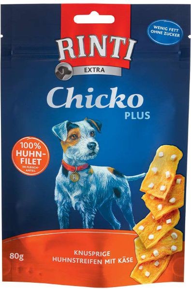 Przysmaki dla psa - Rinti Pies Chicko paski kurczak i ser 80g