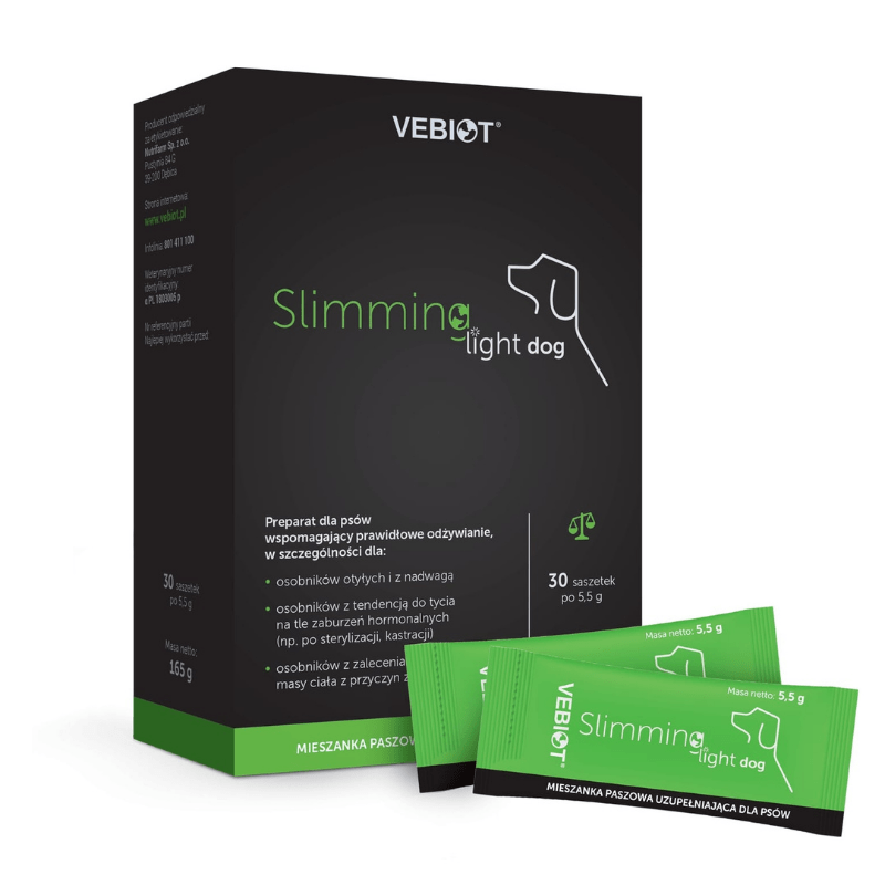 Suplementy - Vebiot Slimming-light Dog na odchudzanie 30 sasz.