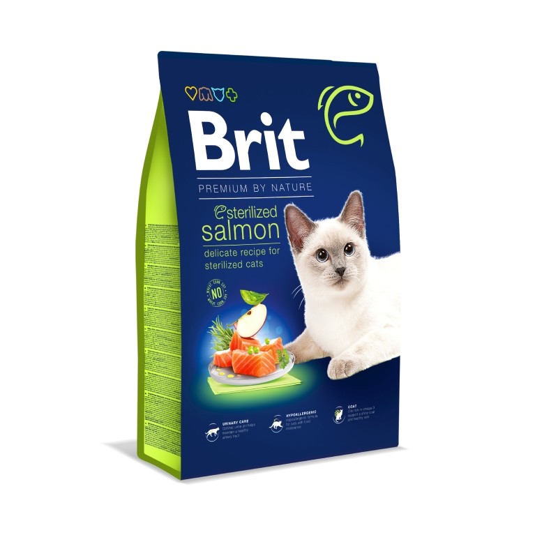 Karmy suche dla kota - Brit Premium Cat Sterilized Salmon