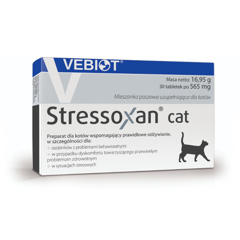Suplementy - Vebiot Stressoxan Cat na stres 30 tabletek
