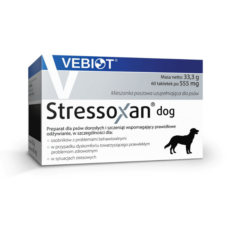 Suplementy - Vebiot Stressoxan Dog na stres 60 tabletek