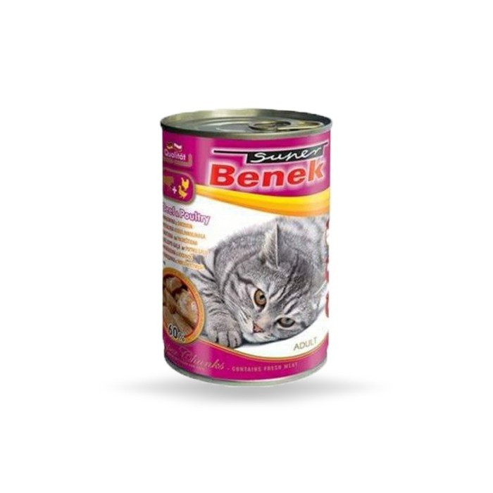 Karmy mokre dla kota - Super Benek Kawałki w Sosie 415g x 4