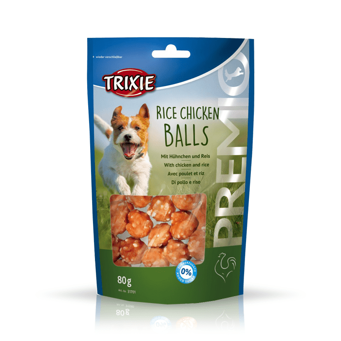 Przysmaki dla psa - Trixie Kulki ryżowo-drobiowe 80g