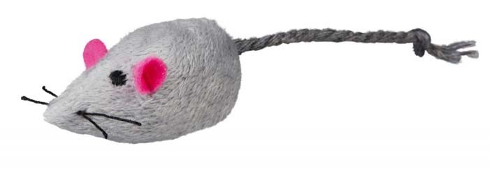 Zabawki - Trixie Myszka pluszowa z dzwonkiem 5cm