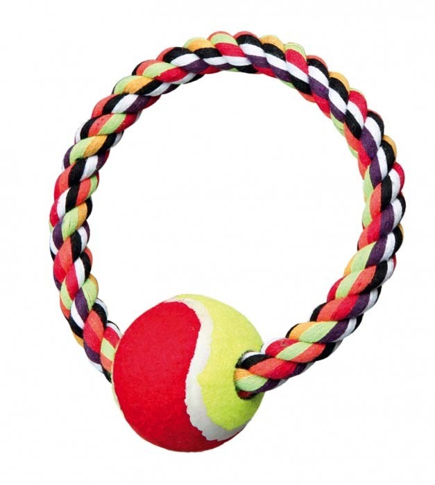 Zabawki - Trixie Ringo z piłką tenisową 18cm