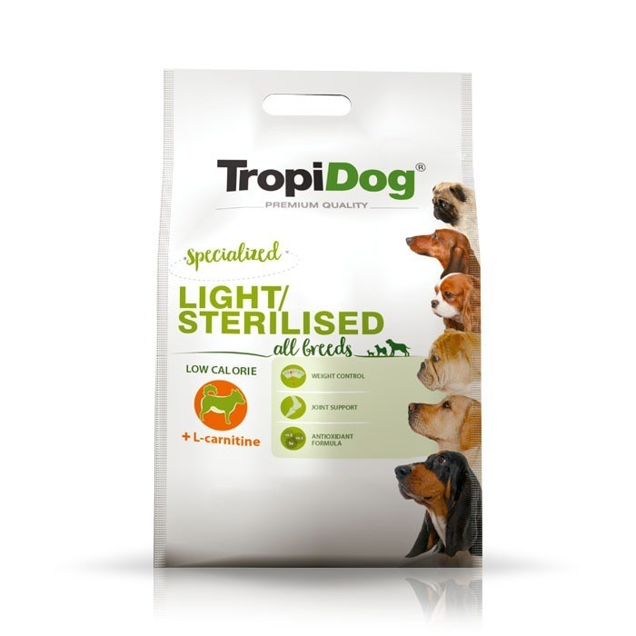 Karmy suche dla psa - Tropidog Light Sterilised