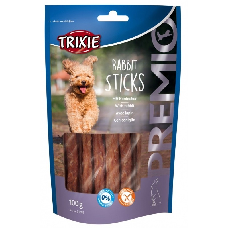 Przysmaki dla psa - Trixie Premio Rabbit Sticks kabanosy z królikiem 100g