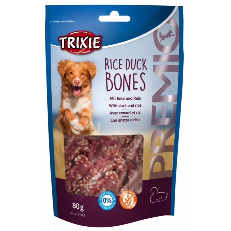 Przysmaki dla psa - Trixie Premio Rice Duck Bones kości z kaczką i ryżem 80g