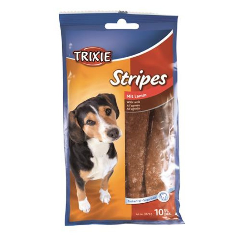 Przysmaki dla psa - Trixie Stripes paski z jagnięciny 100g (10szt.)