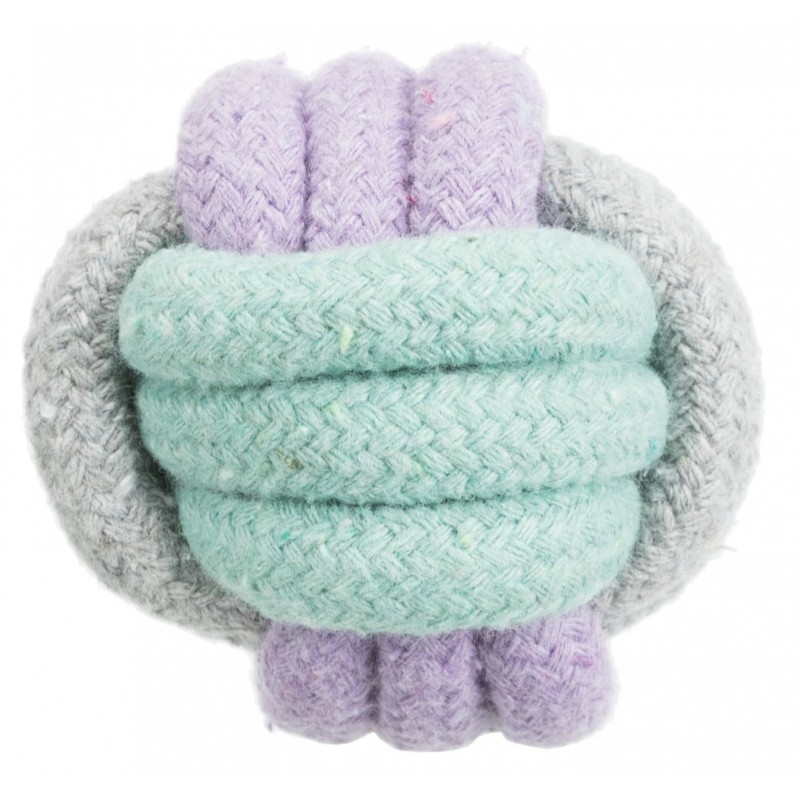 Zabawki - Trixie Pleciona piłka ze sznura bawełnianego dla szczeniąt 6cm
