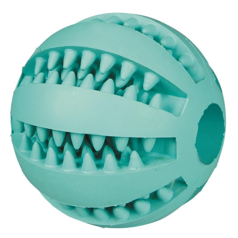 Zabawki - Trixie Denta Fun miętowa kula z kauczuku na przysmaki 6cm