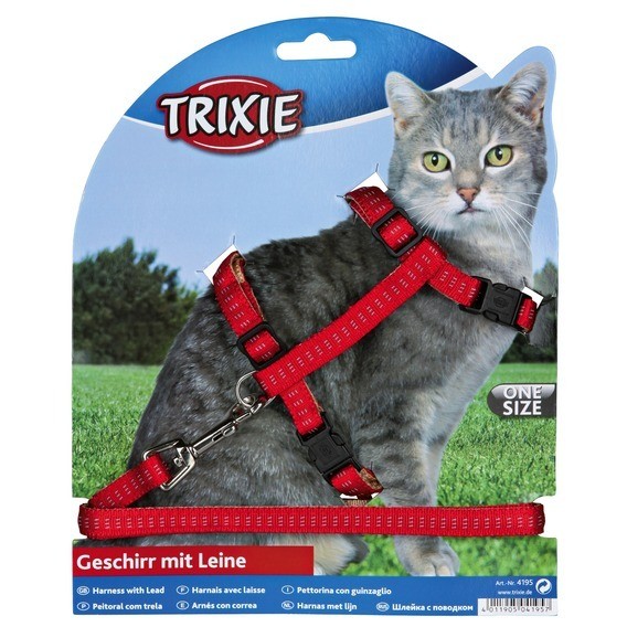 Smycze, obroże, szelki - Trixie Zestaw spacerowy dla kota szelki + smycz