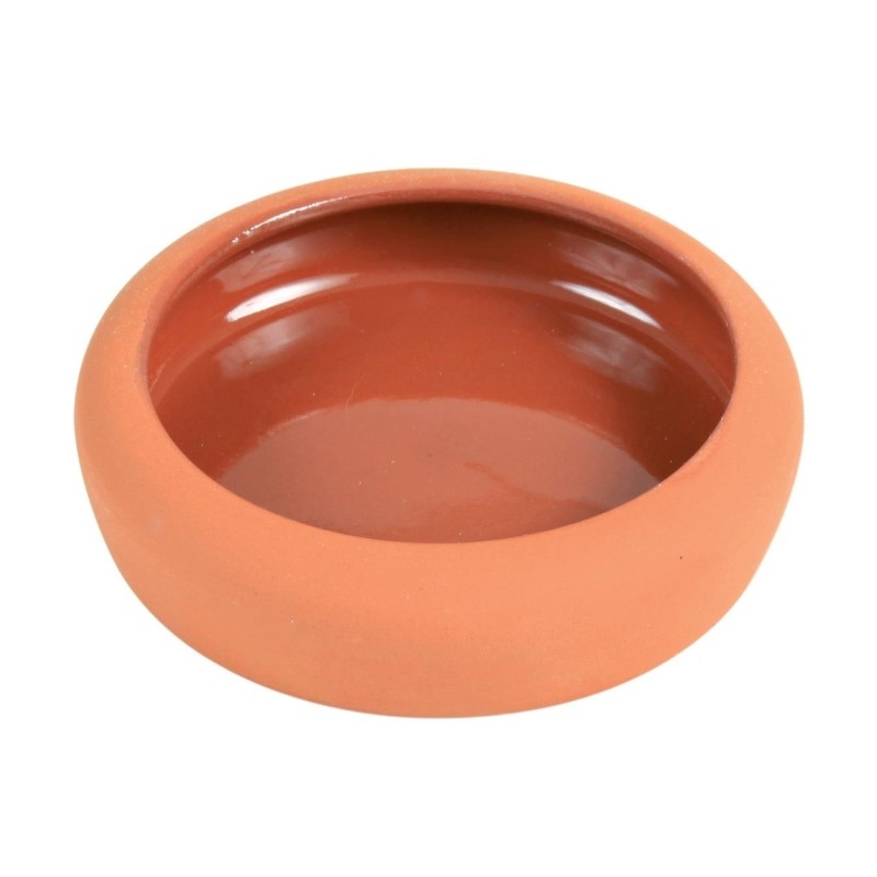 Miski i akcesoria do misek - Trixie Masywna miska ceramiczna w kolorze terakoty dla gryzoni i małych ssaków 125ml / 10cm