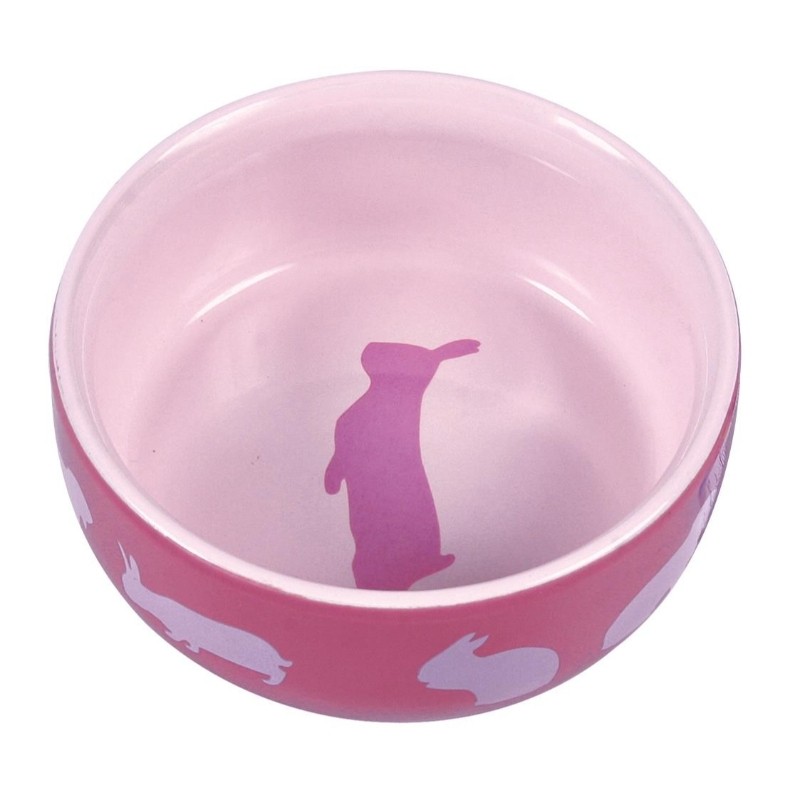 Miski i akcesoria do misek - Trixie Miska ceramiczna dla królika z nadrukiem 250ml / 11 cm