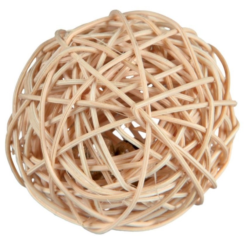 Zabawki - Trixie Wiklinowa piłka z dzwonkiem dla gryzoni 4cm