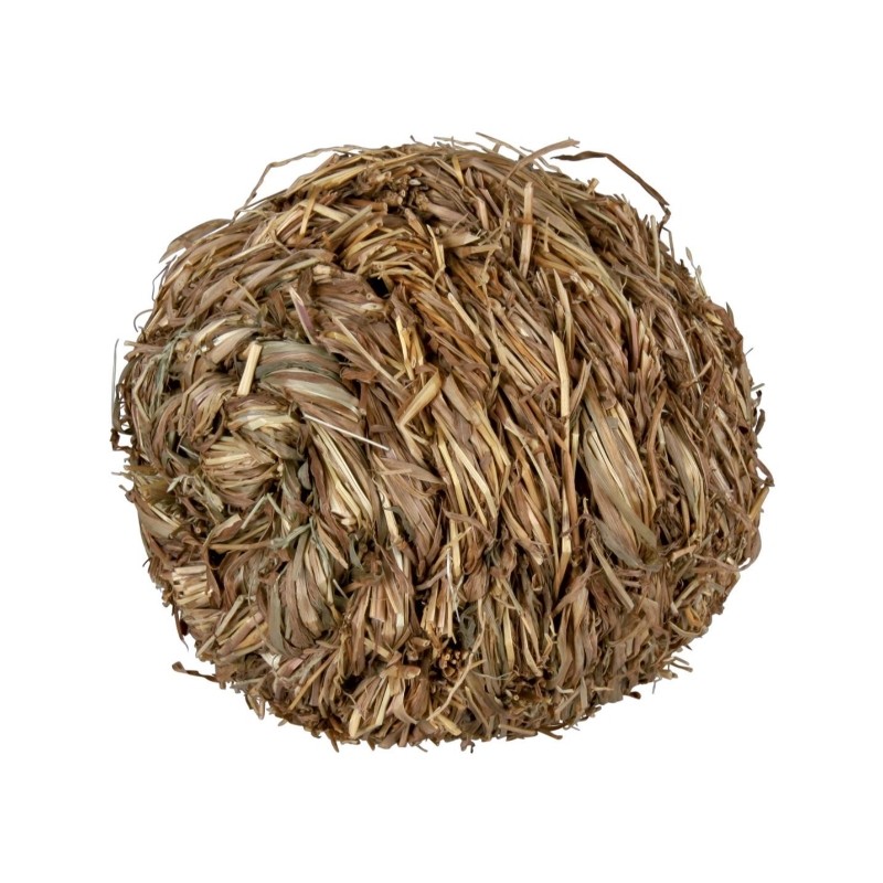 Zabawki - Trixie Piłka z trawy z dzwonkiem dla królika i gryzoni 10cm