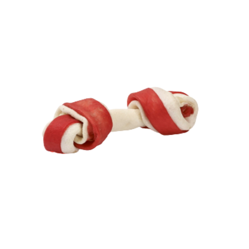 Przysmaki dla psa - Maced Kość wiązana biało-czerwona 11cm