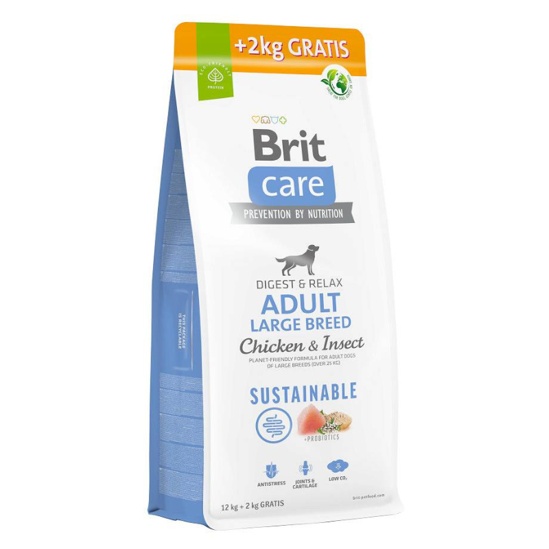 Karmy suche dla psa - Brit Care Sustainable Adult Large Breed Chicken & Insect