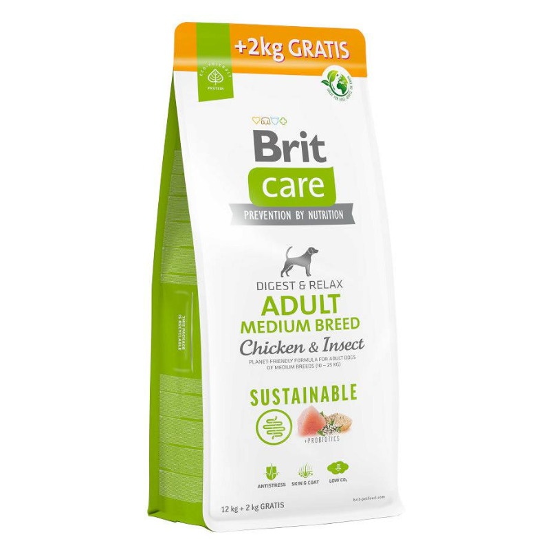 Karmy suche dla psa - Brit Care Sustainable Adult Medium Chicken & Insect