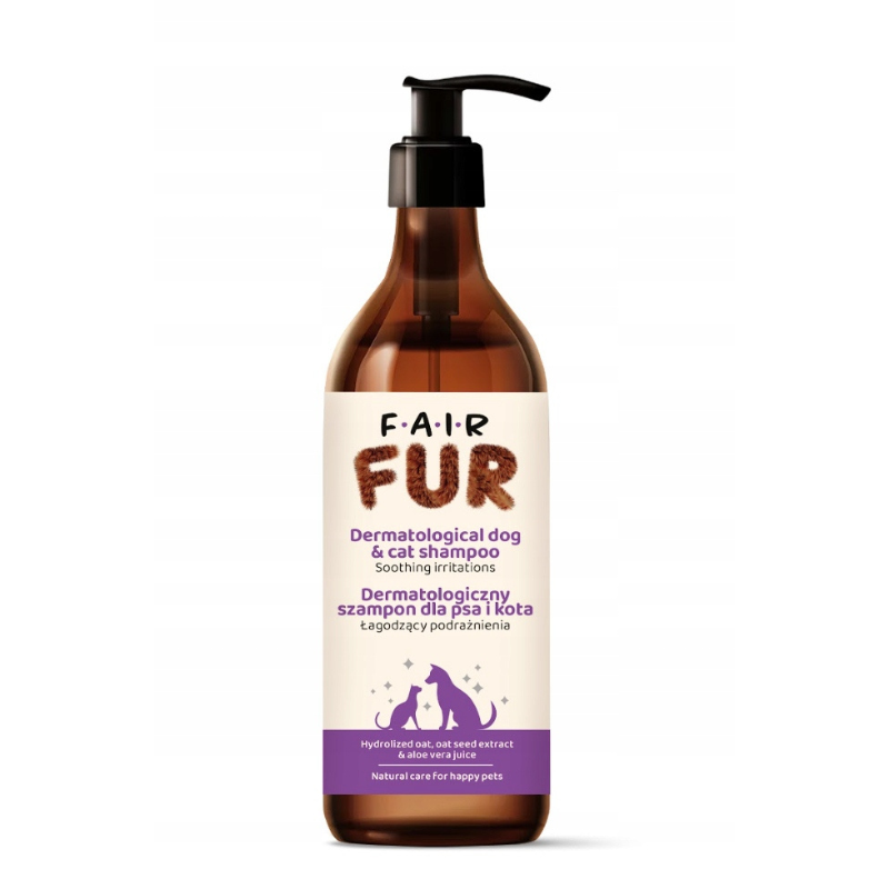 Higiena, pielęgnacja sierści - Fair Fur szampon dermatologiczny dla psów i kotów 270 ml