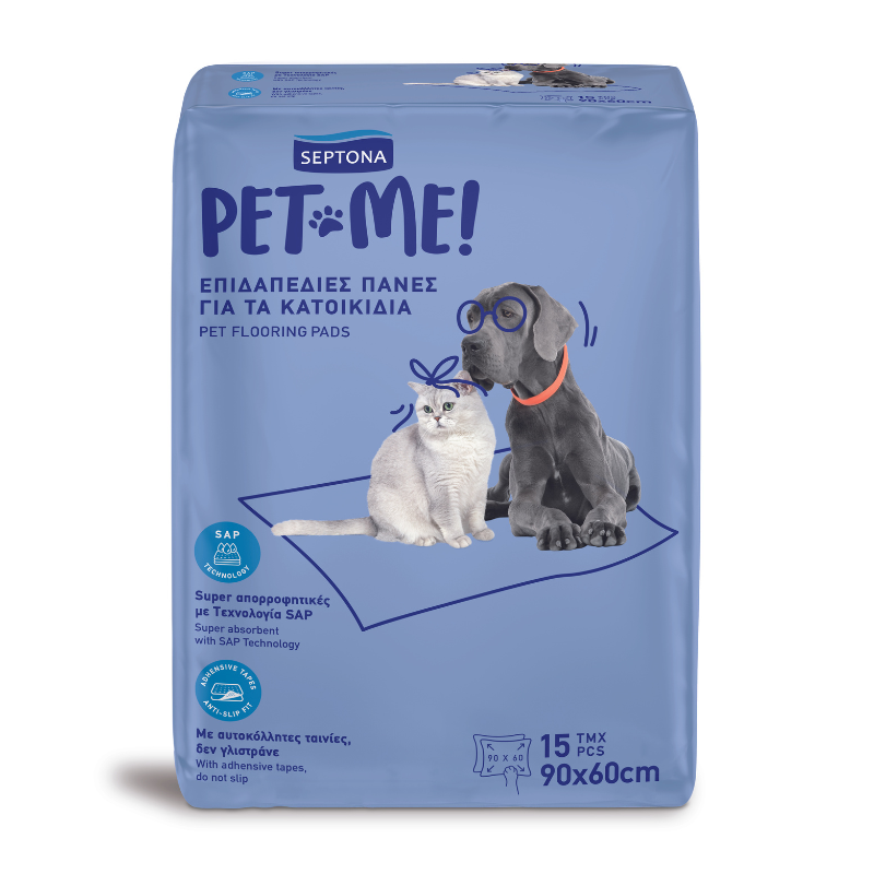 Produkty higieniczne - Septona Pet me! Podkłady dla psów i kotów 60 x 90cm 15szt.