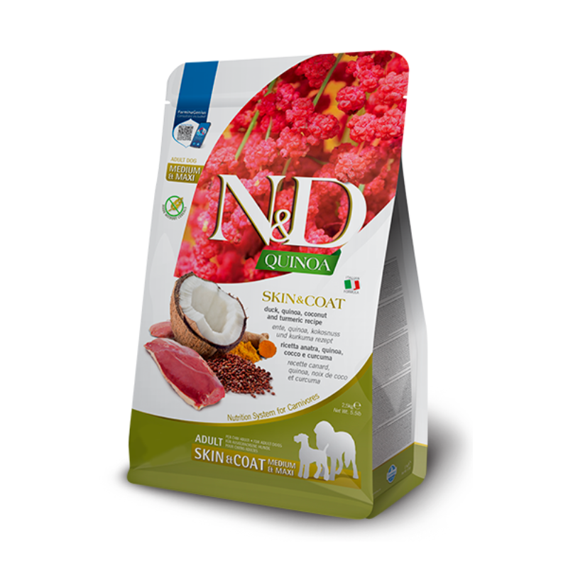 Karmy suche dla psa - Farmina N&D Dog Quinoa Skin & Coat Duck Medium & Maxi