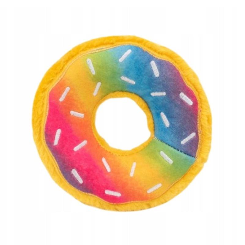 Zabawki - ZippyPaws Pluszowy Donut Standard tęczowy 18cm