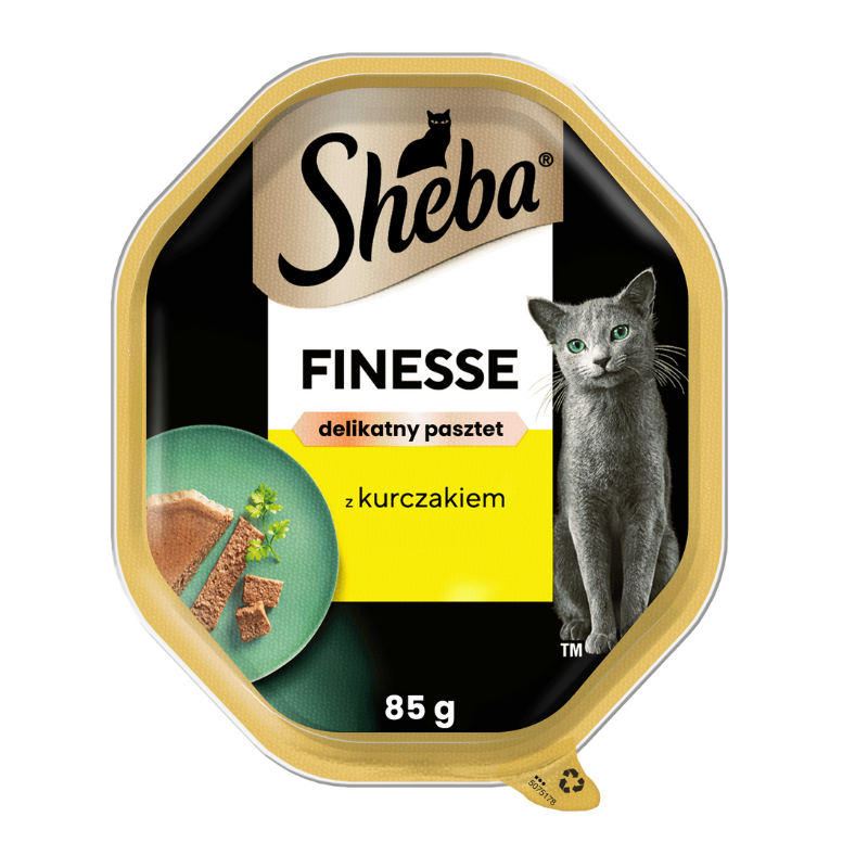 Karmy mokre dla kota - Sheba Finesse w pasztecie tacka 85g x 22