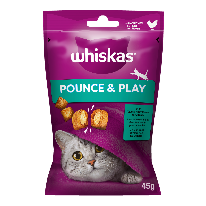 Przysmaki dla kota - Whiskas Pounce & Play Energia i Witalność 45g