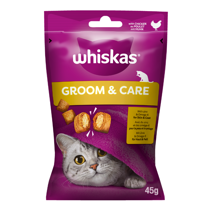 Przysmaki dla kota - Whiskas Groom & Care Zdrowy Blask 45g