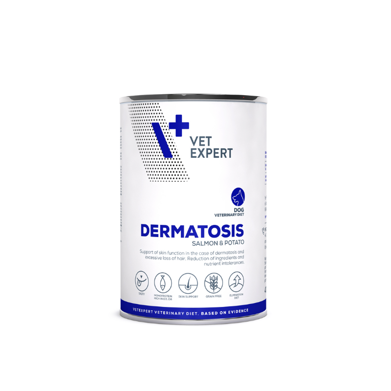 Karmy mokre dla psa - VetExpert Veterinary Diet Dermatosis Salmon&Potato 400g