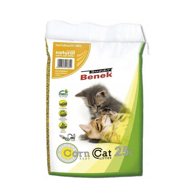 żwirek dla kota - Żwirek Super Benek Corn Cat Owoce Tropikalne 25l