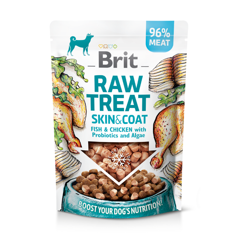 Przysmaki dla psa - Brit Raw Treat Skin&Coat Fish&Chicken 40g