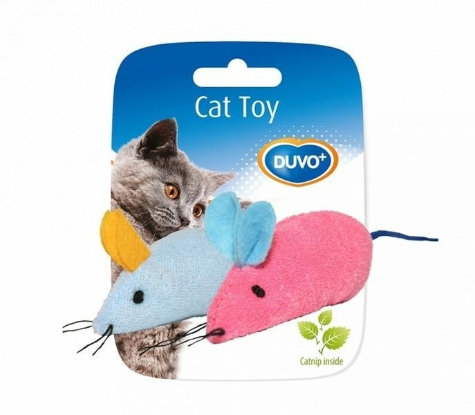 Zabawki - DUVO+ Kolorowa myszka 6x5x3cm 2szt.