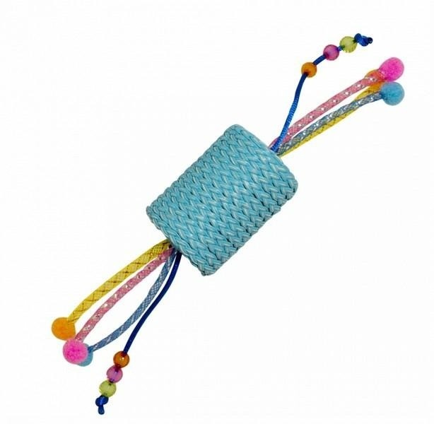 Zabawki - DUVO+ Rolka ze sznurkami niebieska 22x4,5x4,5cm
