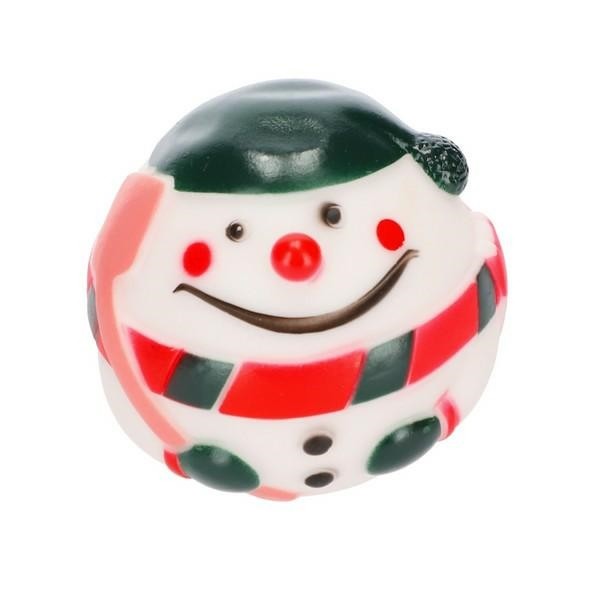 Zabawki - Dingo Zabawka Świąteczna Piłka Bałwan piszczący 8cm