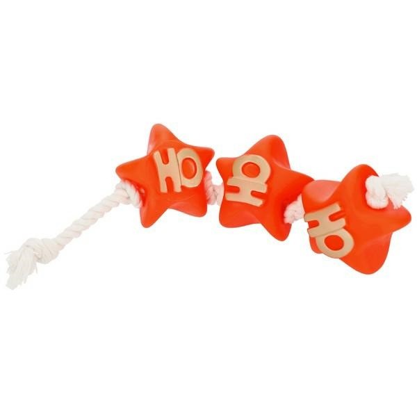 Zabawki - Dingo Zabawka Świąteczna Gwiazdki na sznurku czerwone 32cm