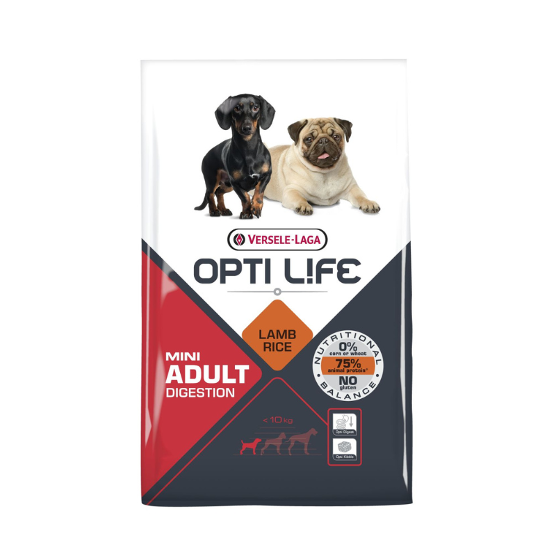 Karmy suche dla psa - Versele-Laga Opti Life Adult Digestion Mini jagnięcina