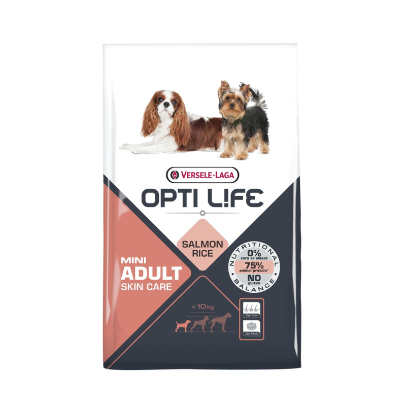 Karmy suche dla psa - Versele-Laga Opti Life Adult Skin Care Mini łosoś